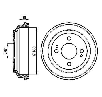 Brzdový buben BOSCH 0 986 477 063