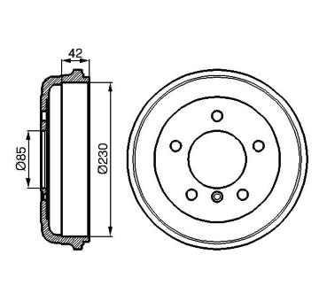 Brzdový buben BOSCH 0 986 477 101