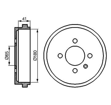 Brzdový buben BOSCH 0 986 477 105