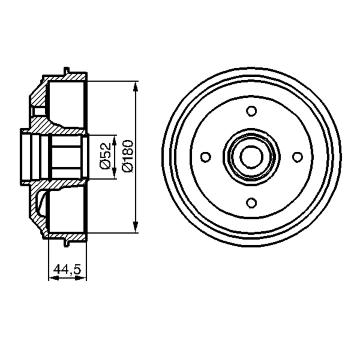Brzdový buben BOSCH 0 986 477 113