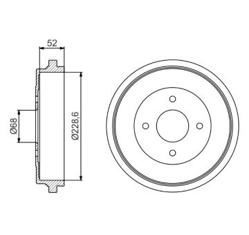 Brzdový buben BOSCH 0 986 477 158