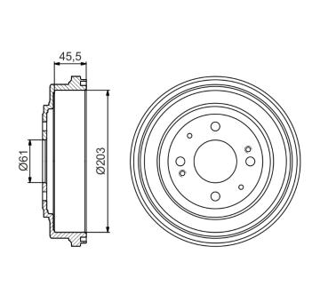 Brzdový buben BOSCH 0 986 477 166