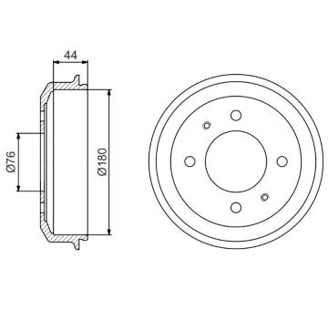 Brzdový buben BOSCH 0 986 477 182