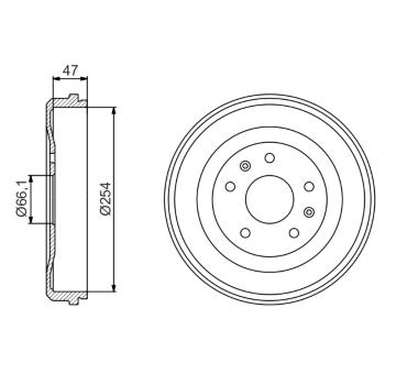 Brzdový buben BOSCH 0 986 477 193