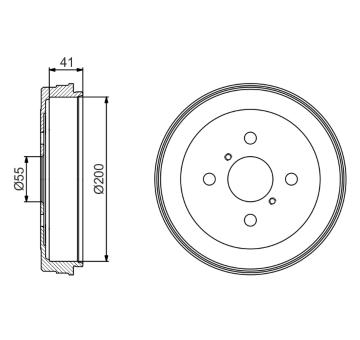 Brzdový buben BOSCH 0 986 477 199