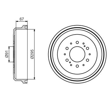 Brzdový buben BOSCH 0 986 477 241