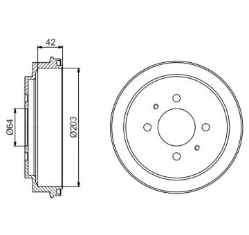 Brzdový buben BOSCH 0 986 477 246