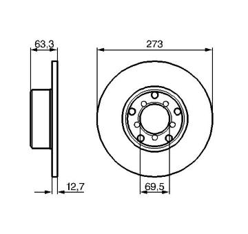 Brzdový kotouč BOSCH 0 986 478 055