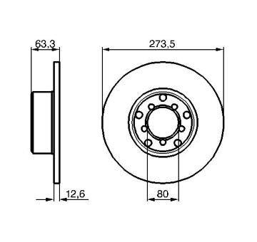 Brzdový kotouč BOSCH 0 986 478 057