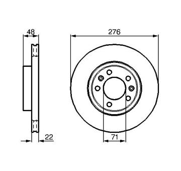 Brzdový kotouč BOSCH 0 986 478 140