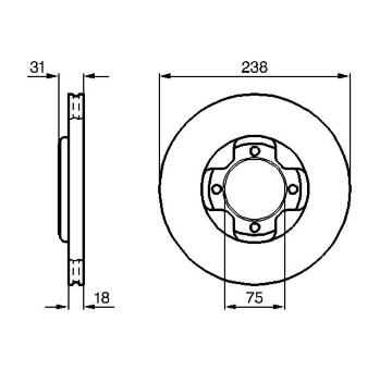 Brzdový kotouč BOSCH 0 986 478 249