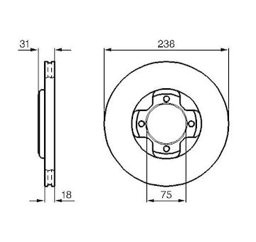 Brzdový kotouč BOSCH 0 986 478 249