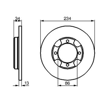 Brzdový kotouč BOSCH 0 986 478 282