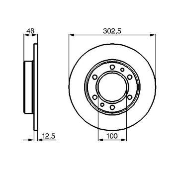 Brzdový kotouč BOSCH 0 986 478 304