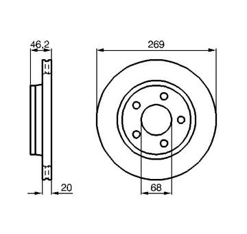 Brzdový kotouč BOSCH 0 986 478 316