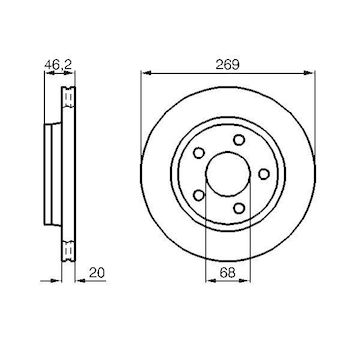 Brzdový kotouč BOSCH 0 986 478 316