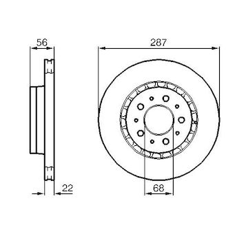 Brzdový kotouč BOSCH 0 986 478 388