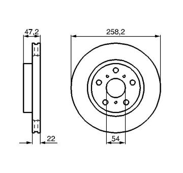 Brzdový kotouč BOSCH 0 986 478 396