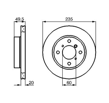 Brzdový kotouč BOSCH 0 986 478 450