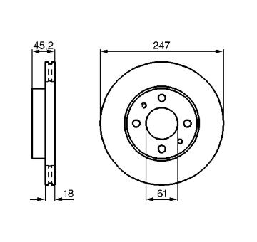 Brzdový kotouč BOSCH 0 986 478 459