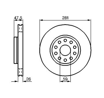 Brzdový kotouč BOSCH 0 986 478 460