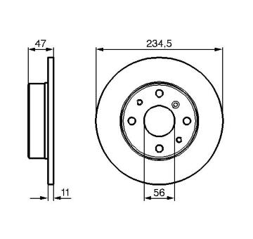 Brzdový kotouč BOSCH 0 986 478 500