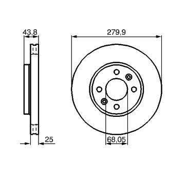 Brzdový kotouč BOSCH 0 986 478 505