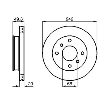 Brzdový kotouč BOSCH 0 986 478 534