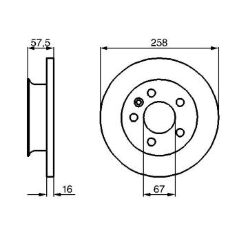 Brzdový kotouč BOSCH 0 986 478 544