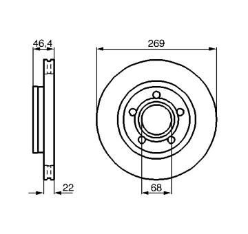 Brzdový kotouč BOSCH 0 986 478 574