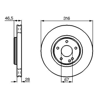 Brzdový kotouč BOSCH 0 986 478 625