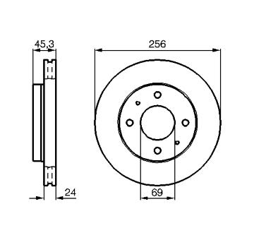 Brzdový kotouč BOSCH 0 986 478 652