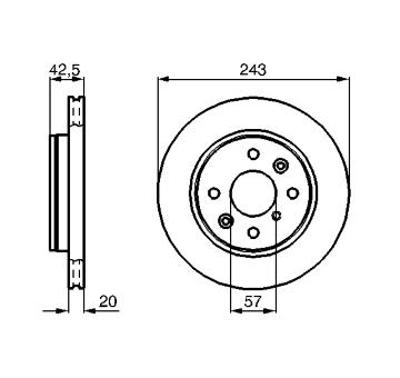 Brzdový kotouč BOSCH 0 986 478 659