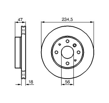 Brzdový kotouč BOSCH 0 986 478 684