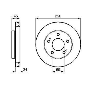 Brzdový kotouč BOSCH 0 986 478 708