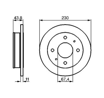 Brzdový kotouč BOSCH 0 986 478 727