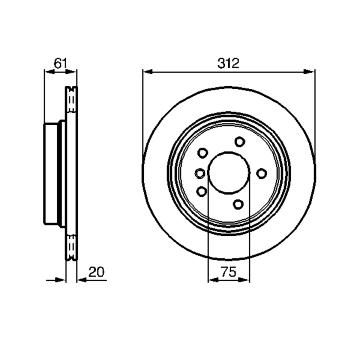 Brzdový kotouč BOSCH 0 986 478 763