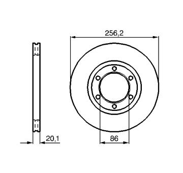 Brzdový kotouč BOSCH 0 986 478 802