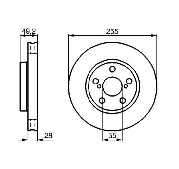 Brzdový kotouč BOSCH 0 986 478 858