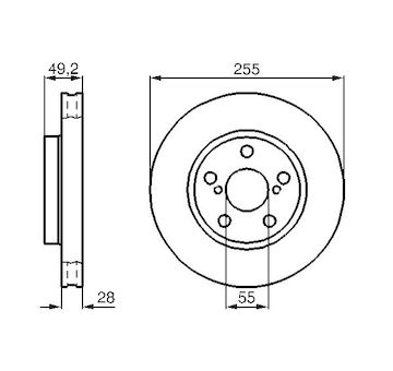 Brzdový kotouč BOSCH 0 986 478 858