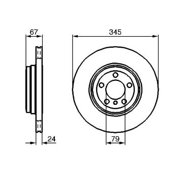 Brzdový kotouč BOSCH 0 986 479 005