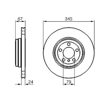 Brzdový kotouč BOSCH 0 986 479 005