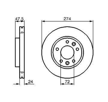 Brzdový kotouč BOSCH 0 986 479 013