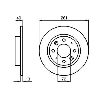 Brzdový kotouč BOSCH 0 986 479 018