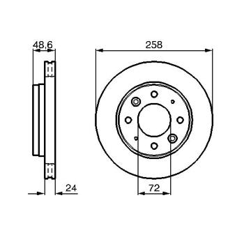 Brzdový kotouč BOSCH 0 986 479 019