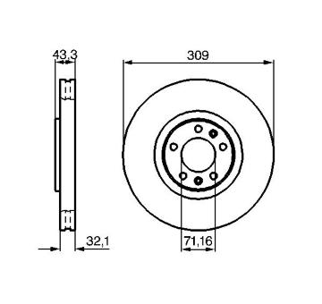 Brzdový kotouč BOSCH 0 986 479 027