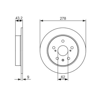 Brzdový kotouč BOSCH 0 986 479 047