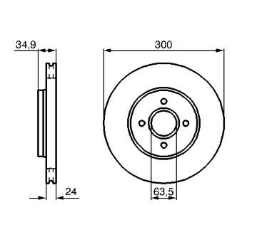 Brzdový kotouč BOSCH 0 986 479 048