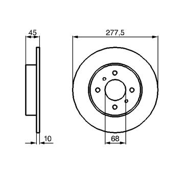 Brzdový kotouč BOSCH 0 986 479 105