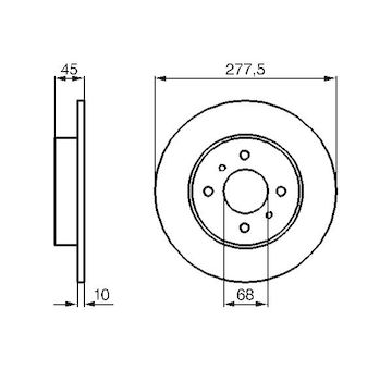 Brzdový kotouč BOSCH 0 986 479 105